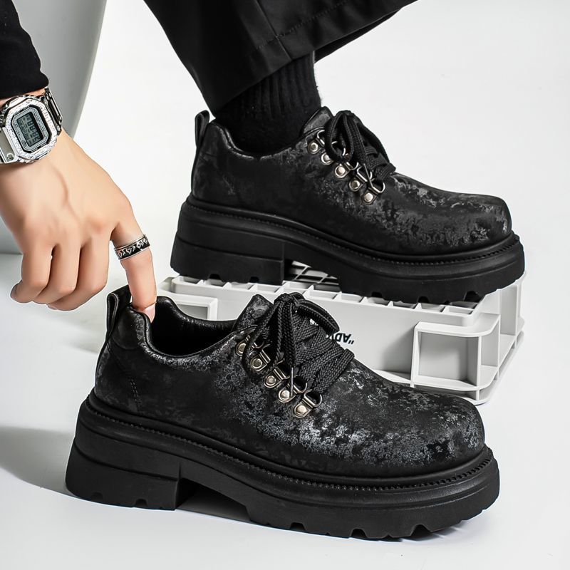 Men'S Shoes With Height Increase - Chaussures en cuir décontractées pour hommes,
