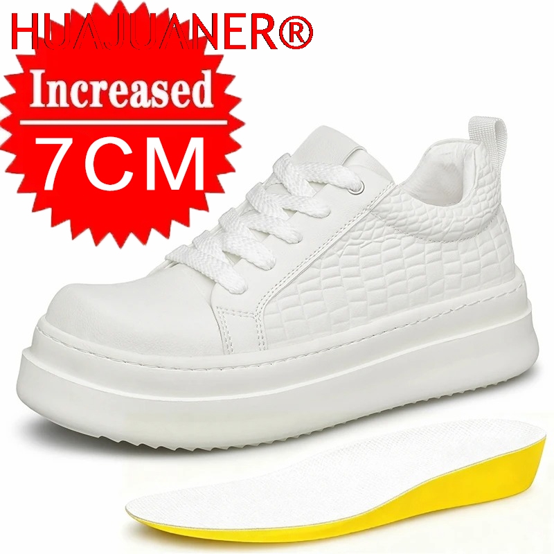Men'S Shoes With Height Increase - Chaussures rehaussantes en cuir pour hommes,
