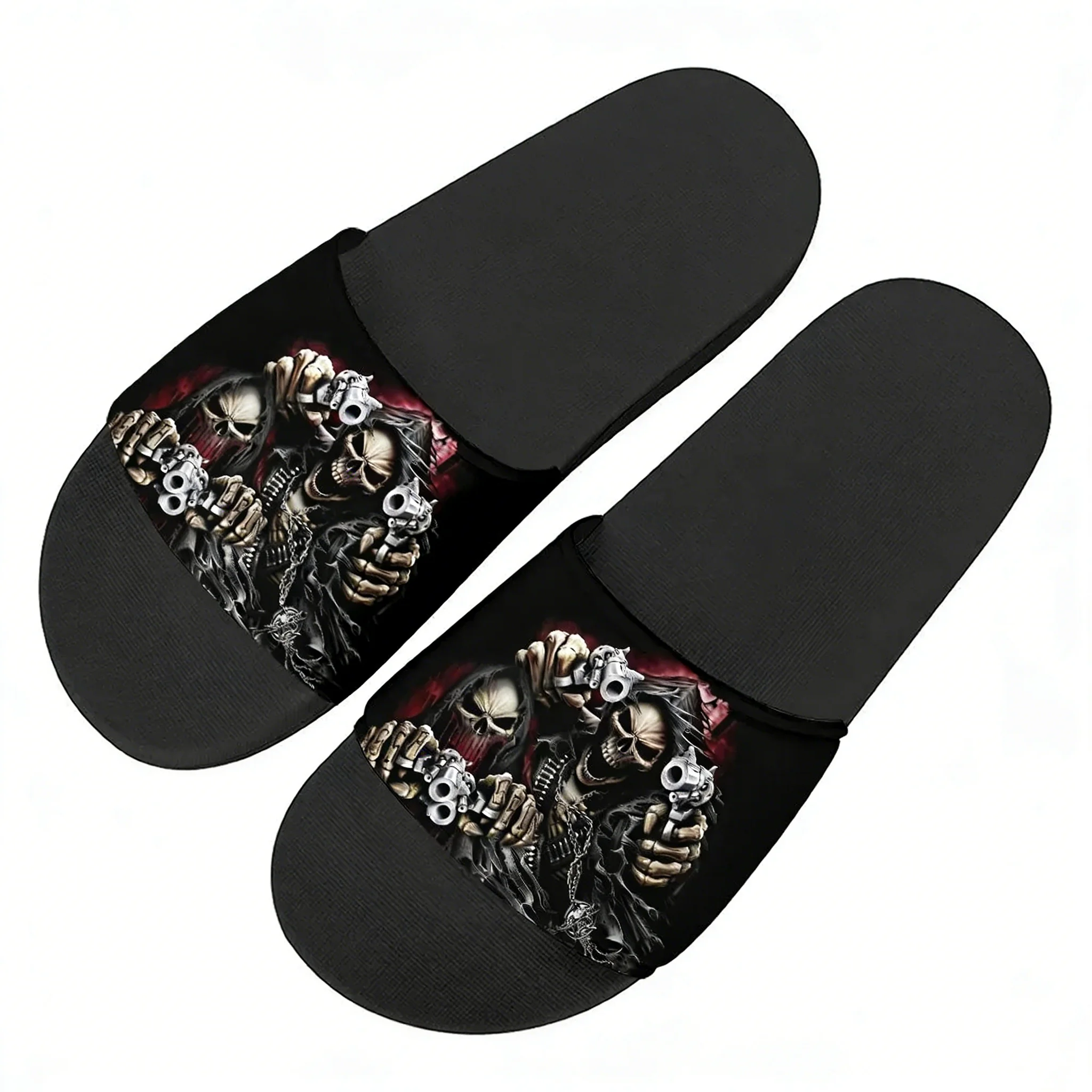 Men'S Shoes Quality - Claquettes fantaisie motif squelette, chaussures aquatiques