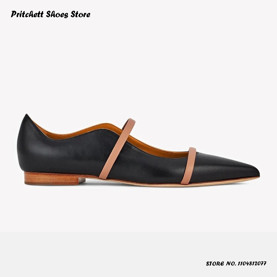 Men Shoes Casual - Ballerines en cuir à double bretelles