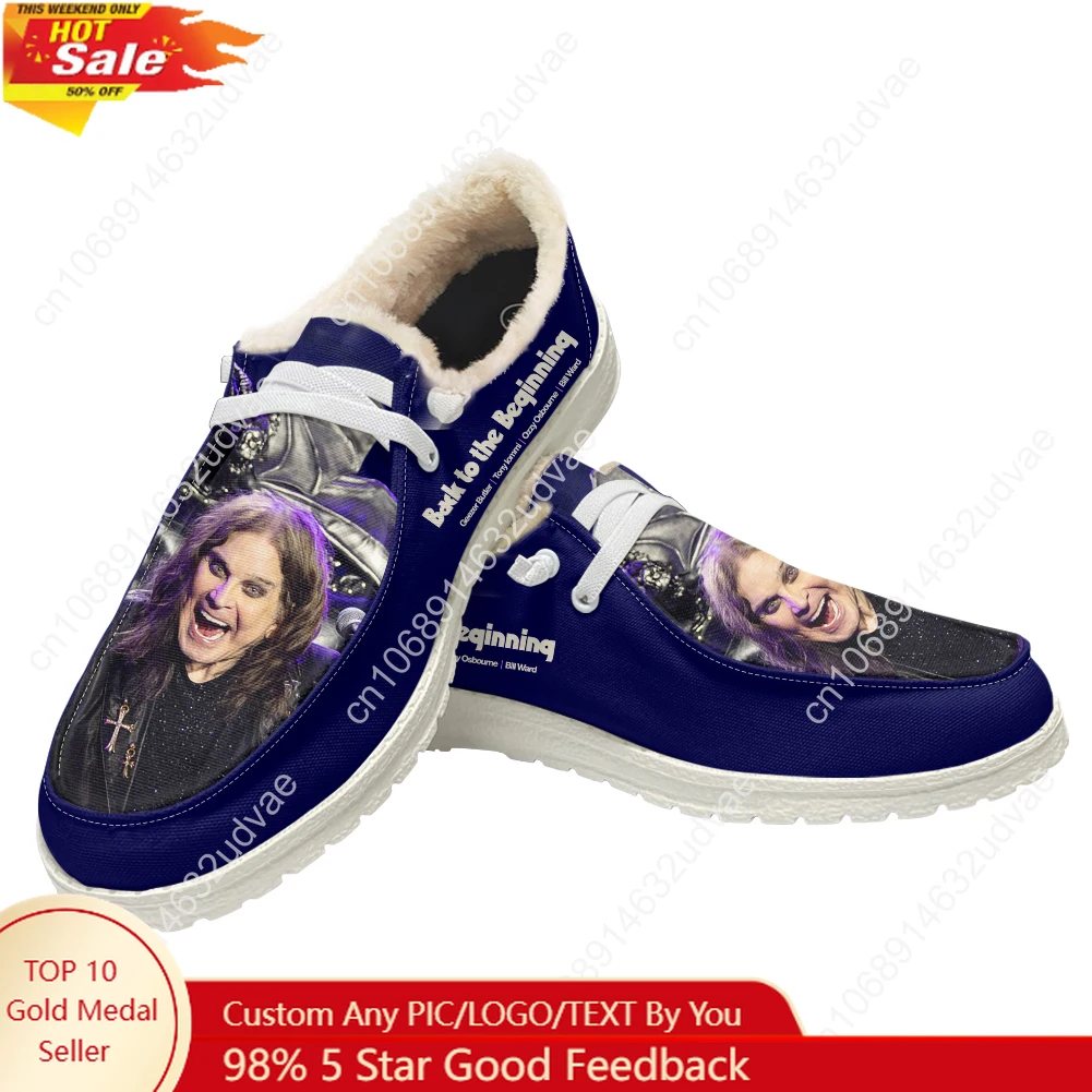 Men'S Shoes No Laces - Mocassins en peluche Ozzy Osbourne 1948-2025