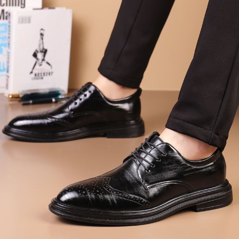 Men Shoes Clearance - Couleur unie noir printemps automne hommes