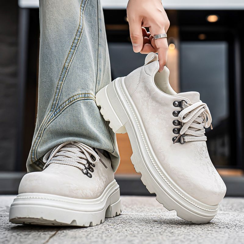 Chaussures en cuir décontracté - Men'S Shoes With Height Increase avis et prix