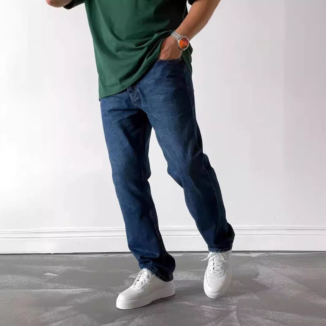 Jeans slim à jambe droite haut - Men'S Shoes With Jeans avis et prix