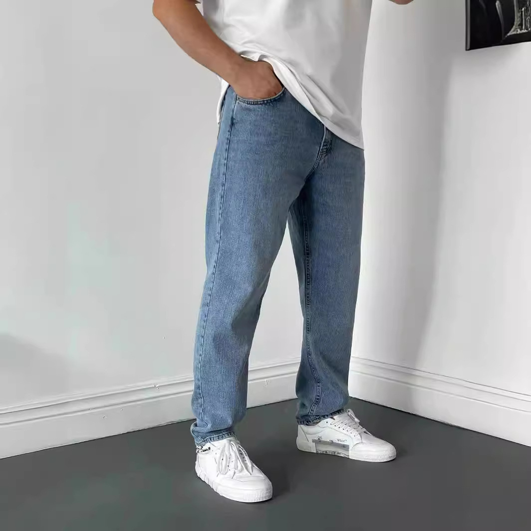Jeans slim à jambe droite haut - Men'S Shoes With Jeans avis et prix
