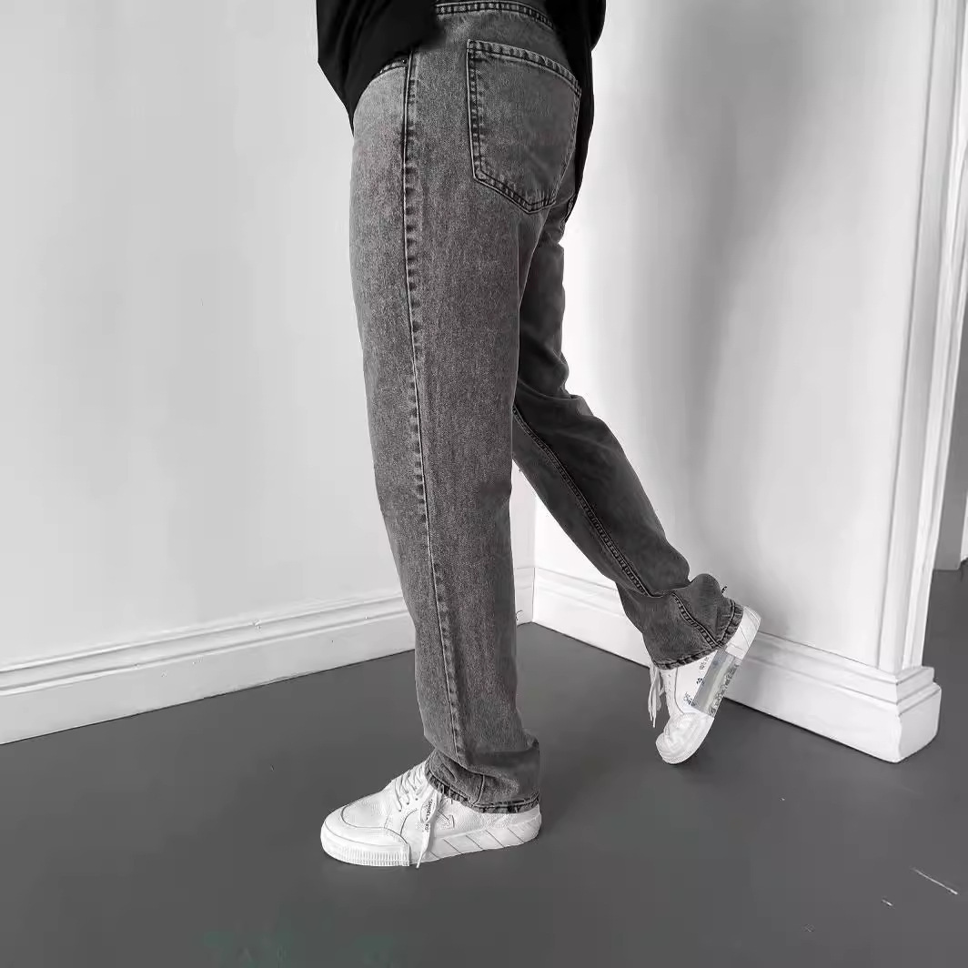 Jeans slim à jambe droite haut - Men'S Shoes With Jeans avis et prix