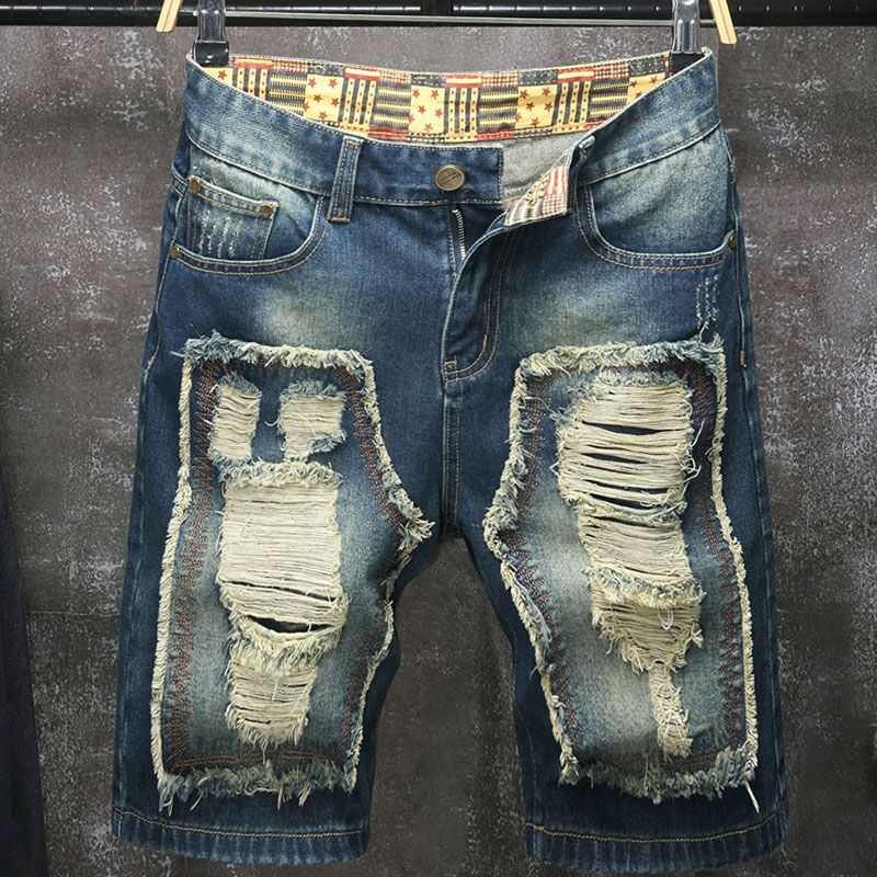 Nouveau short en jean déchiré  - Men'S Shoes With Jeans avis et prix