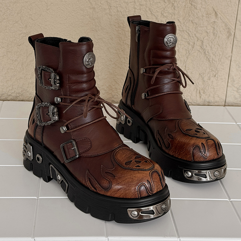 Bottes de moto pour hommes, st - Men'S Shoes With Height Increase avis et prix